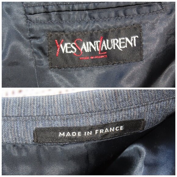 Yves Saint Laurent Men's sport Jacket & Vest Wool Size 38 Single Breast France - Picture 10 of 13
